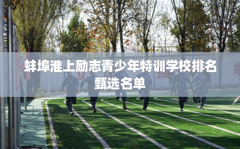 蚌埠淮上励志青少年特训学校排名甄选名单