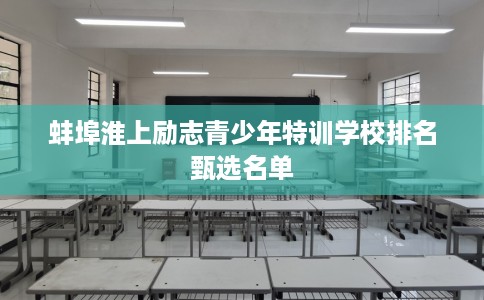 蚌埠淮上励志青少年特训学校排名甄选名单