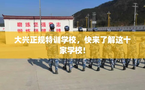 大兴正规特训学校，快来了解这十家学校!
