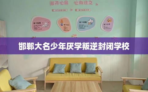 邯郸大名少年厌学叛逆封闭学校