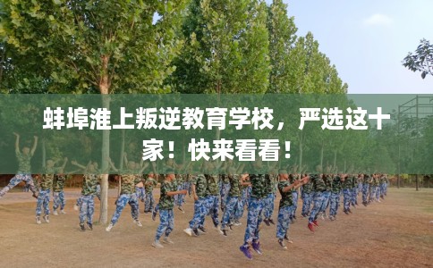 蚌埠淮上叛逆教育学校，严选这十家！快来看看！