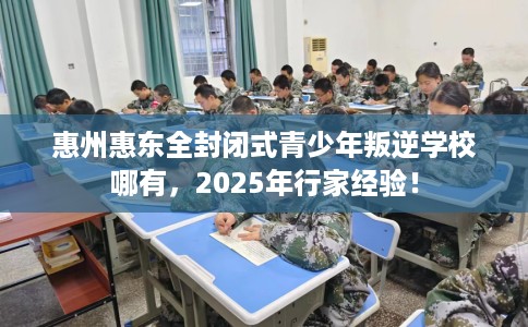 惠州惠东全封闭式青少年叛逆学校哪有，2025年行家经验！