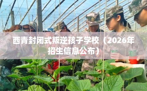 西青封闭式叛逆孩子学校（2026年招生信息公布）