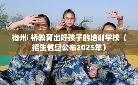 宿州埇桥教育出好孩子的培训学校（招生信息公布2025年）