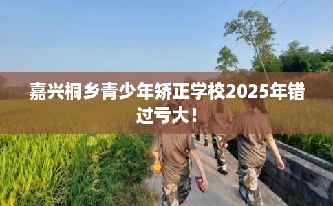 嘉兴桐乡青少年矫正学校2025年错过亏大！