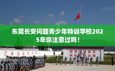东莞长安问题青少年特训学校2025年你注意过吗！