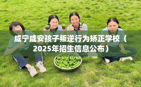 咸宁咸安孩子叛逆行为矫正学校（2025年招生信息公布）