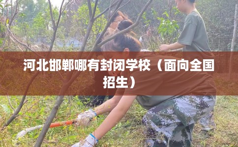 河北邯郸哪有封闭学校（面向全国招生）