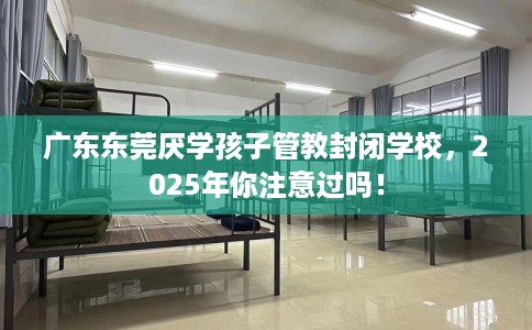 广东东莞厌学孩子管教封闭学校，2025年你注意过吗！