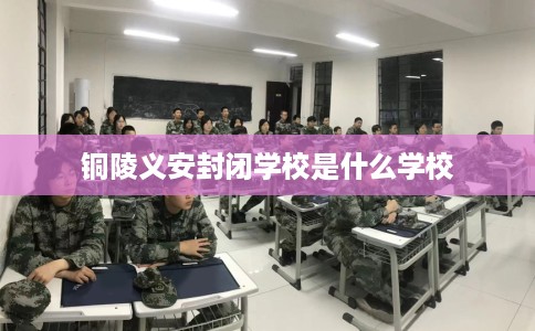 铜陵义安封闭学校是什么学校