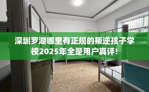 深圳罗湖哪里有正规的叛逆孩子学校2025年全是用户真评!