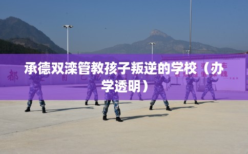 承德双滦管教孩子叛逆的学校（办学透明）