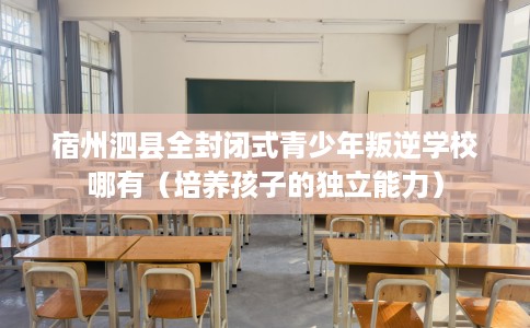宿州泗县全封闭式青少年叛逆学校哪有（培养孩子的独立能力）