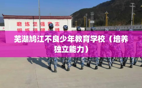 芜湖鸠江不良少年教育学校（培养独立能力）