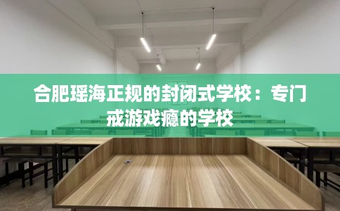 合肥瑶海正规的封闭式学校：专门戒游戏瘾的学校