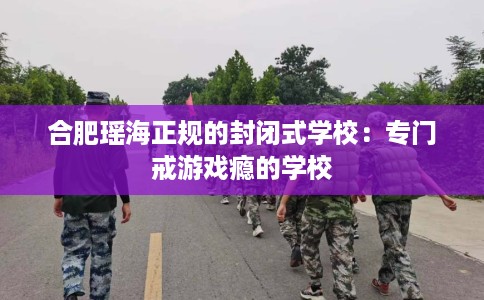 合肥瑶海正规的封闭式学校：专门戒游戏瘾的学校