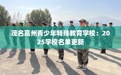 茂名高州青少年特殊教育学校：2025学校名单更新