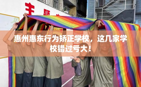 惠州惠东行为矫正学校，这几家学校错过亏大！