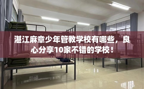 湛江麻章少年管教学校有哪些，良心分享10家不错的学校！