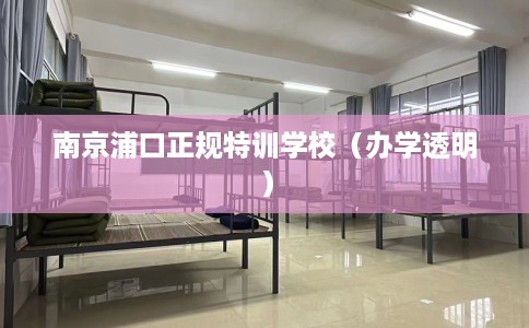 南京浦口正规特训学校（办学透明）