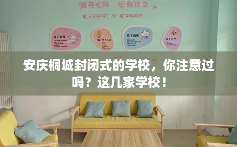 安庆桐城封闭式的学校，你注意过吗？这几家学校！