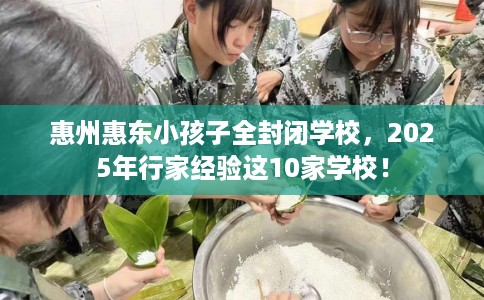 惠州惠东小孩子全封闭学校，2025年行家经验这10家学校！