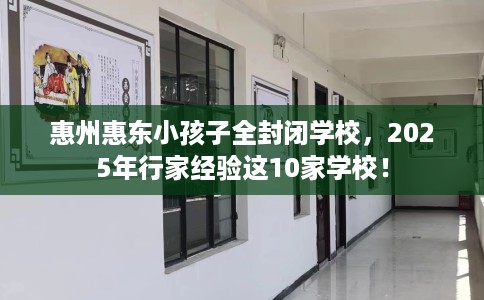 惠州惠东小孩子全封闭学校，2025年行家经验这10家学校！