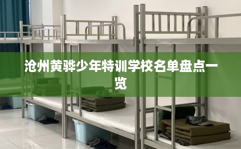 沧州黄骅少年特训学校名单盘点一览 沧州黄骅少年特训学校名单盘点一览