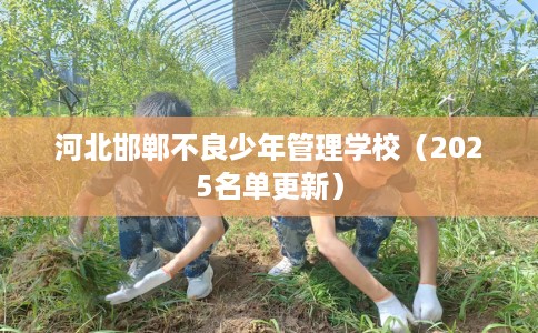 河北邯郸不良少年管理学校（2025名单更新）