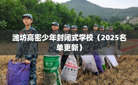 潍坊高密少年封闭式学校（2025名单更新）