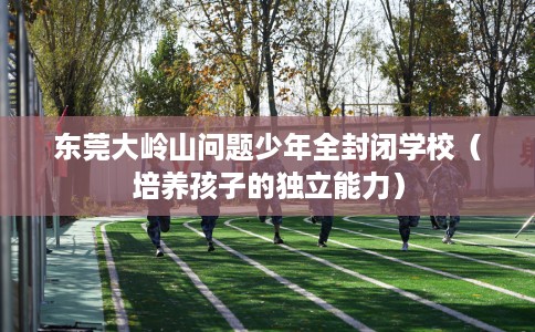 东莞大岭山问题少年全封闭学校（培养孩子的独立能力）