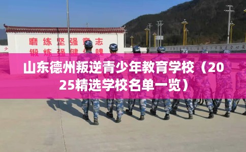 山东德州叛逆青少年教育学校（2025精选学校名单一览）