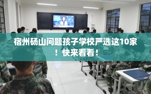 宿州砀山问题孩子学校严选这10家！快来看看！