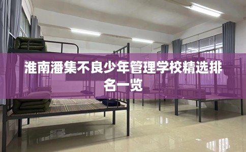 淮南潘集不良少年管理学校精选排名一览