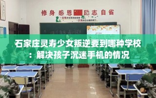石家庄灵寿少女叛逆要到哪种学校：解决孩子沉迷手机的情况