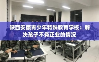 陕西安康青少年特殊教育学校：解决孩子不务正业的情况