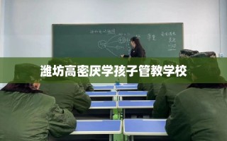 潍坊高密厌学孩子管教学校