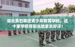 湖北黄石叛逆青少年教育学校，这十家学校得到当地家长好评！