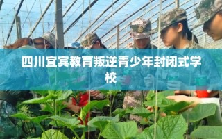 四川宜宾教育叛逆青少年封闭式学校