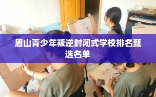 眉山青少年叛逆封闭式学校排名甄选名单