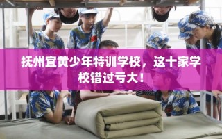抚州宜黄少年特训学校，这十家学校错过亏大！