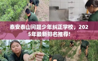 泰安泰山问题少年纠正学校，2025年最新排名推荐!