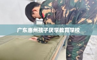 广东惠州孩子厌学教育学校