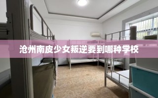 沧州南皮少女叛逆要到哪种学校