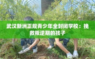 武汉新洲正规青少年全封闭学校：挽救叛逆期的孩子