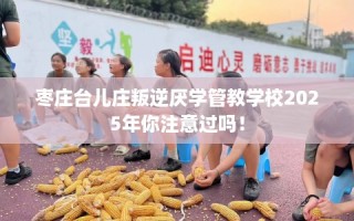 枣庄台儿庄叛逆厌学管教学校2025年你注意过吗！