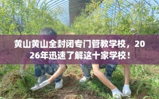 黄山黄山全封闭专门管教学校，2026年迅速了解这十家学校！