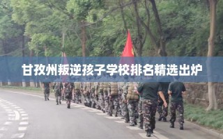 甘孜州叛逆孩子学校排名精选出炉