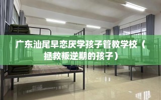 广东汕尾早恋厌学孩子管教学校（拯救叛逆期的孩子）