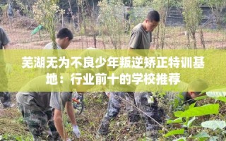 芜湖无为不良少年叛逆矫正特训基地：行业前十的学校推荐